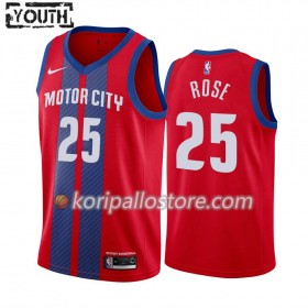 Detroit Pistons Derrick Rose 25 Nike 2019-2020 City Edition Lasten Pelipaidat Swingman
